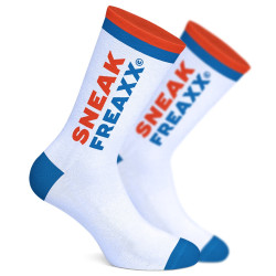 SneakFreaxx Chaussettes SNIFF IT 2 Blanc-Orange-Bleu
